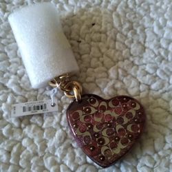 Coach Heart Key Ring
