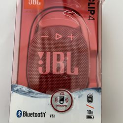 New JBL  Jersey Mike's Clip4 Bluetooth Clip-On Speaker Red Waterproof Hartman
