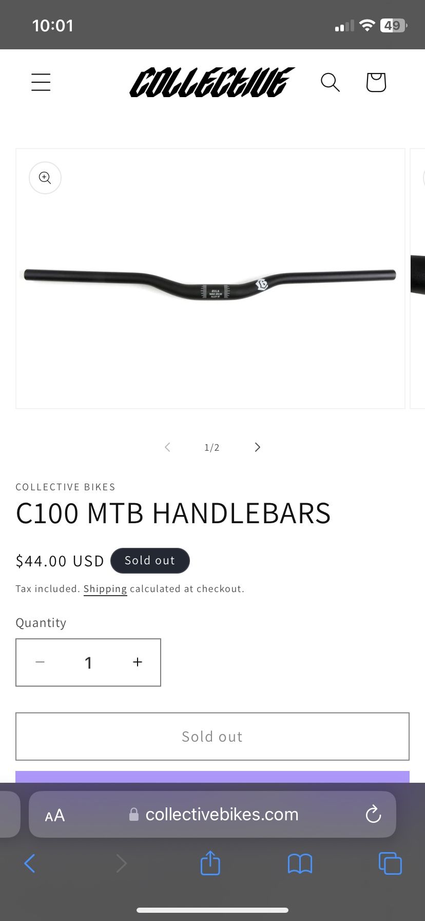 collective C100 Mountain Bike Handlebars handle bars