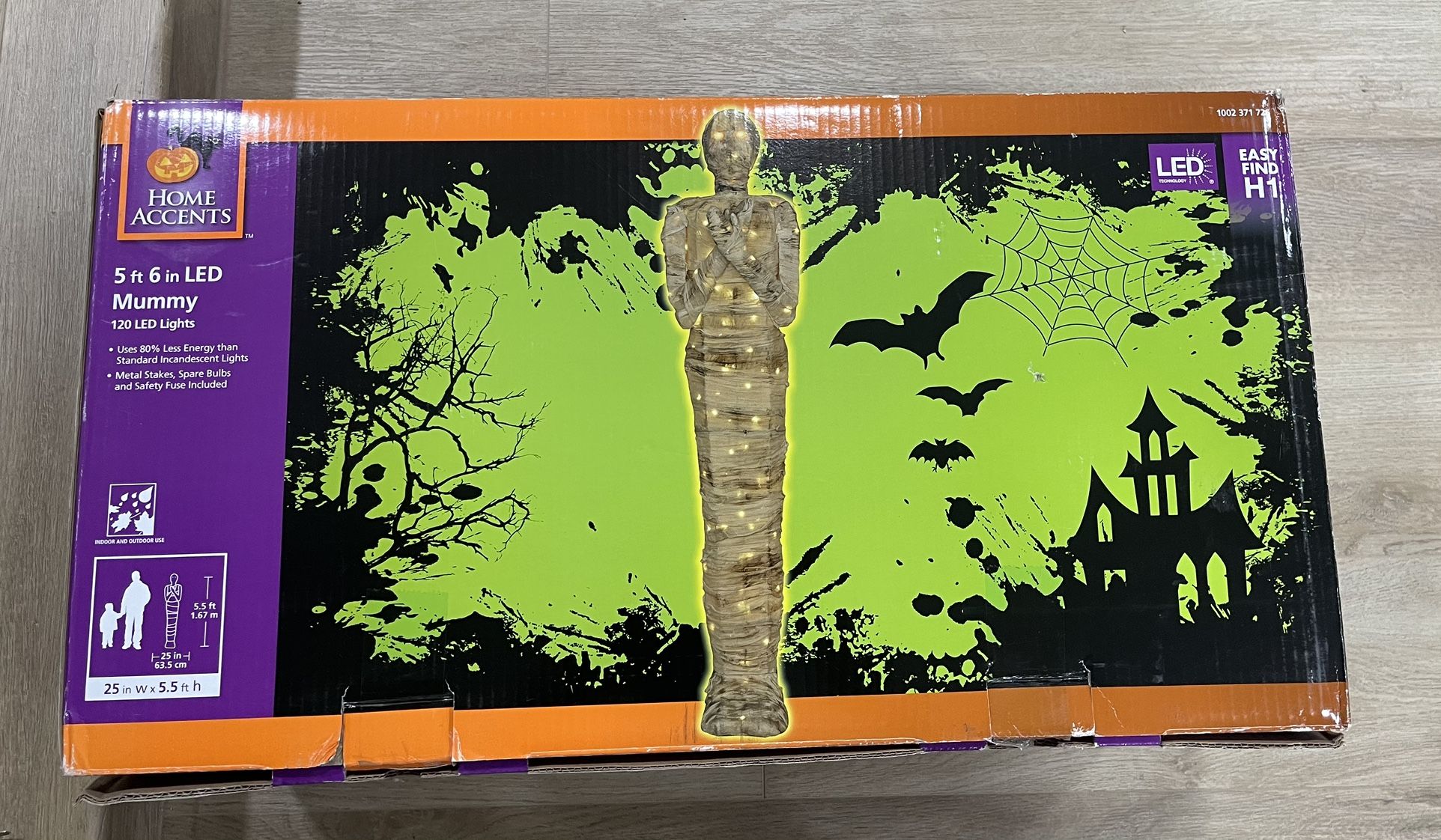 Home Accents Halloween 5ft 6in LED Mummy with 120 LED Lights