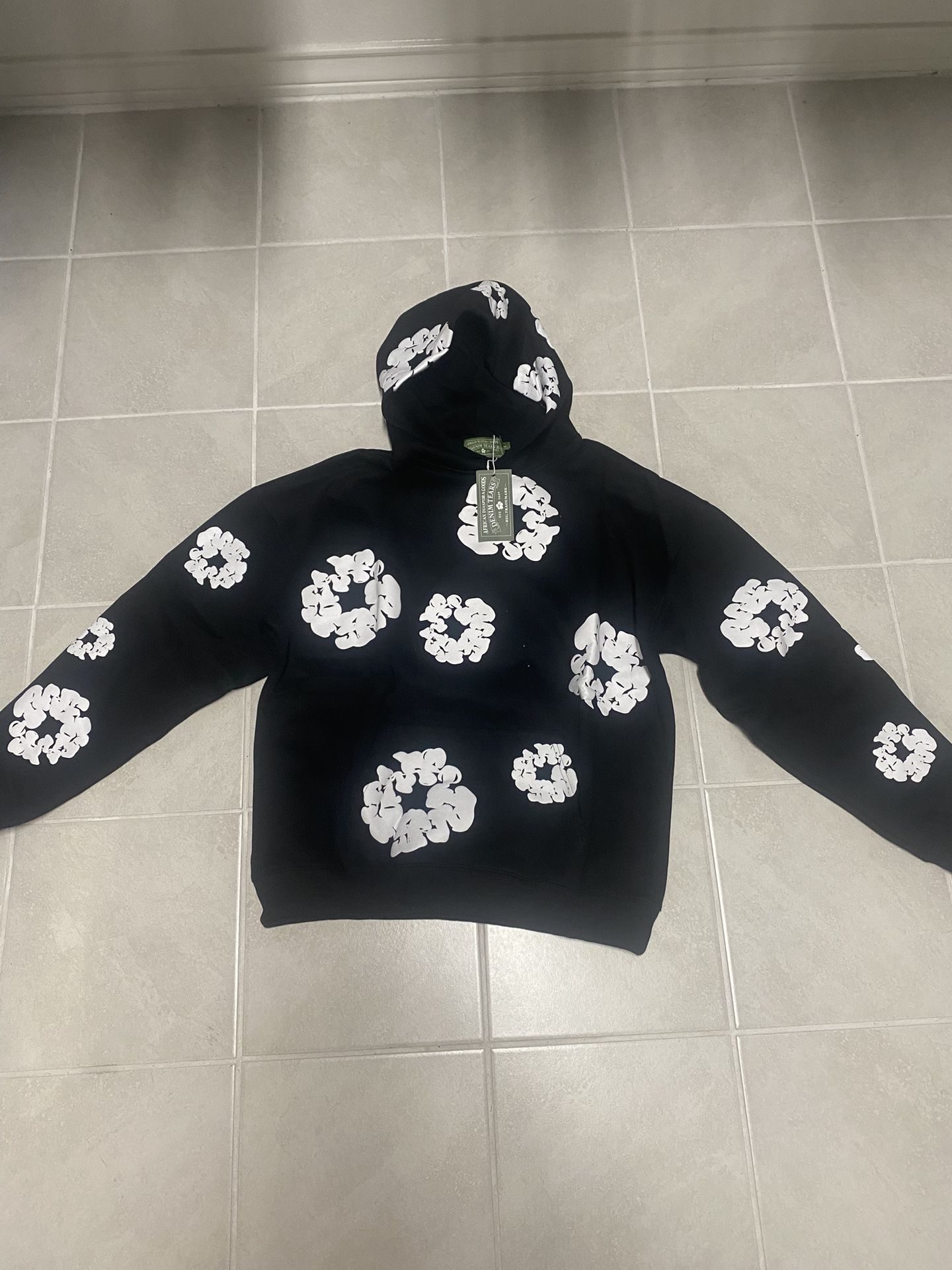 Large Denim Tears Black Hoodie