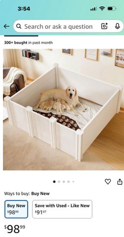 Welping Box And 2 48“ X 48“ Puppy Pads