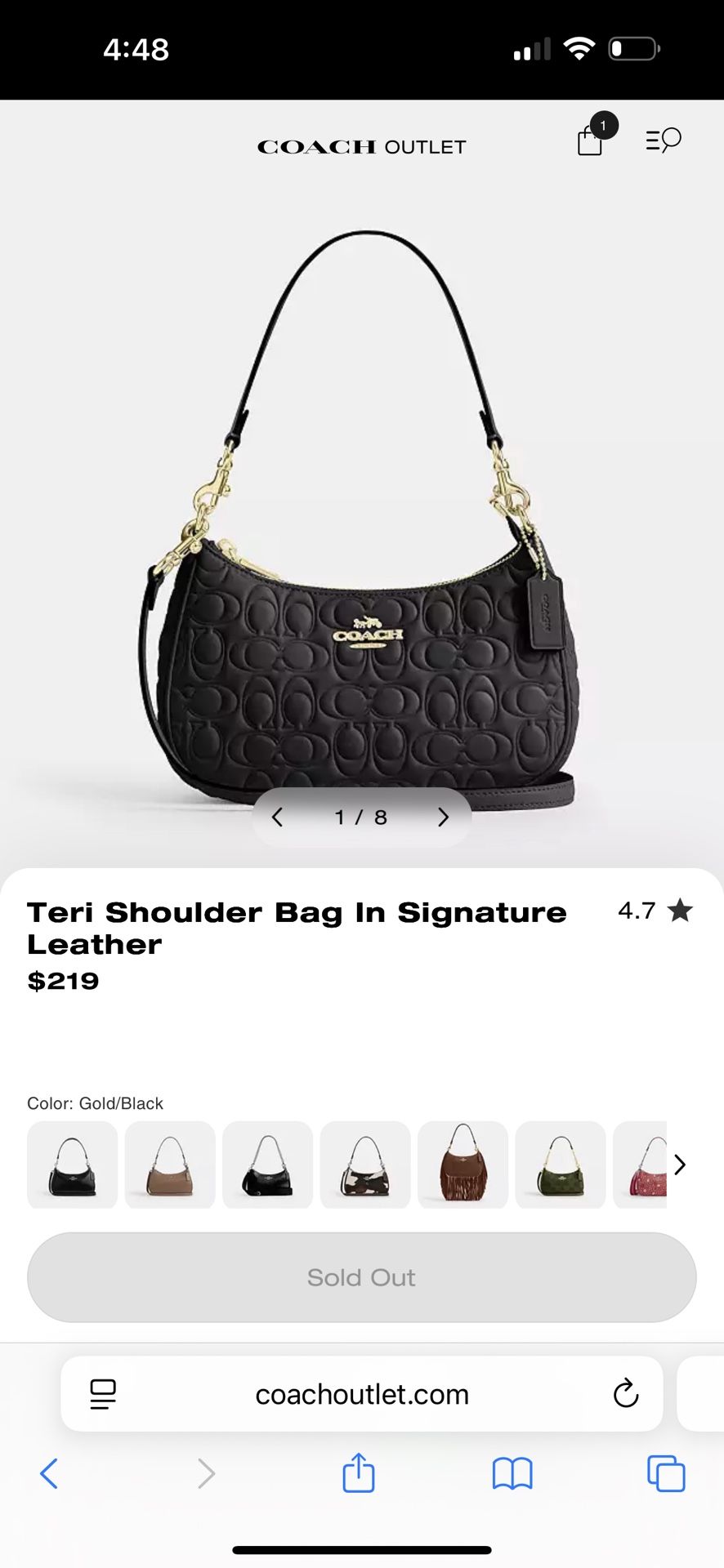 Coach Teri Shoulder Bag