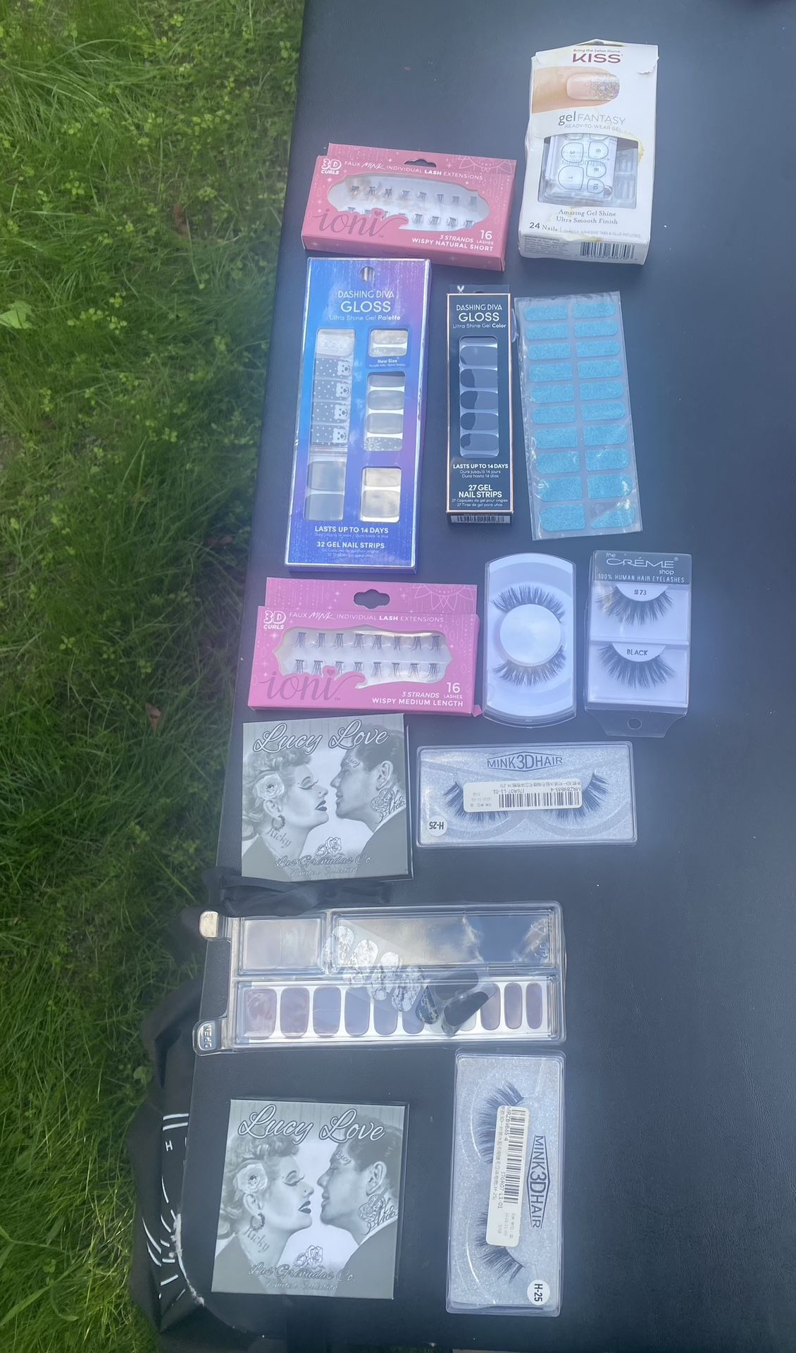 Lot Of Eyelashes And Nail Stickers