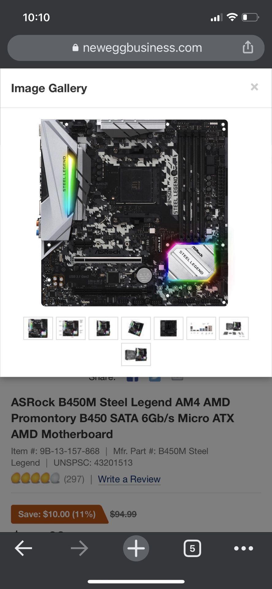 Asrock B450m Steel Legend Am4 Ryzen