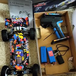 124007 RC Cars, 1:12 Scale Remote Control Car, 4WD 75KM/H High Speed Racing Car / new