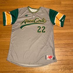 New Balance Area Code Jersey In Green Yellow And Gray Size XL