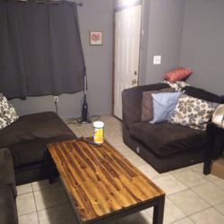 4 Piece Sectional ... (Too Big For My Living Room So Sectional Is Seperated In Photos)