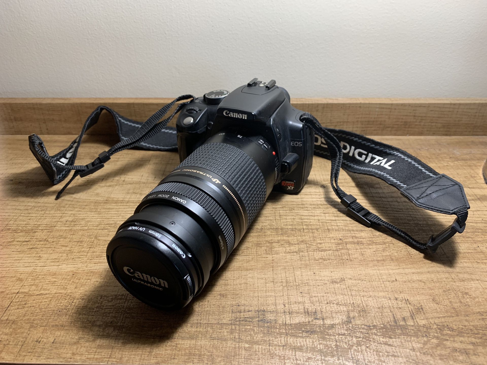 Canon Rebel XT with Canon Zoom Lens and accessories