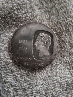 Venezuela silver coin Simon Bolivar