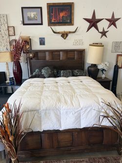 Dark Wood Queen Bed Frame