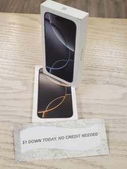 Apple iPhone 16 Pro Max 5G Brand New Unlocked For All Carriers - $5 DOWN TODAY, NO CREDIT NEEDED