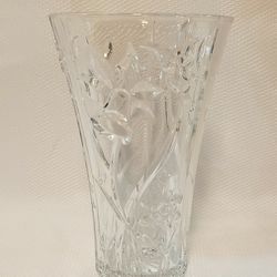 Crystal Butterfly/Flowers Vase