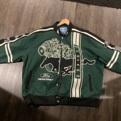 Ford Green and Black Varsity Bomber Jacket
