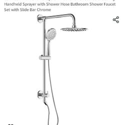 Soka 9 Inch Chrome Shower Head With Handheld Sprayer 