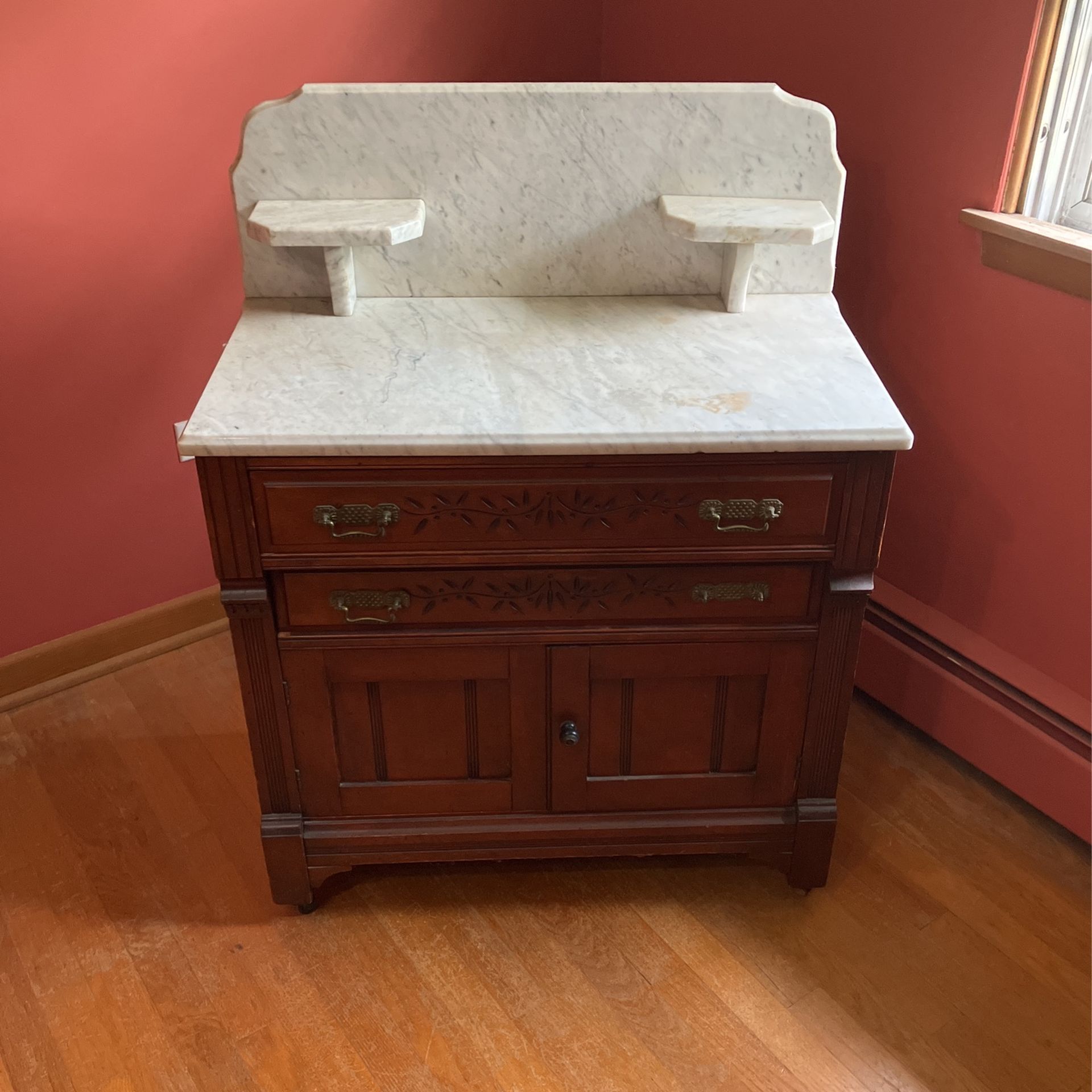 Antique Table With Marble Top