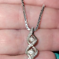 Past, Present, and Future Diamond Necklace 
