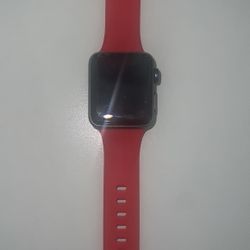 Apple Watch Series 3 With Red Wrist Band