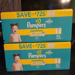 PAMPERS SWADDLERS #7  ../ $60 EACH 👉BOXES EXTRA LARGE 