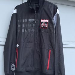 Adidas 2009 LIMITED ED PIGSKIN WINDBREAKER Jacket superstar Mens sz M