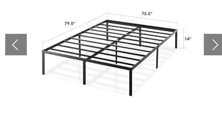 King size metal frame no need box spring$99