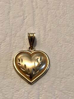 14k Yellow Gold Heart Pendant
