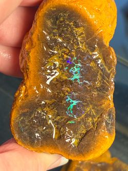 553ct Australian Boulder Opal Rough Loose Specimen Green Purple