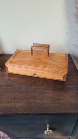 Restored MCM Walnut Men's Valet Box Mid Century Modern