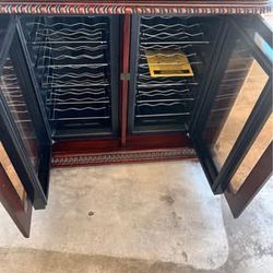 Solid wood wine cooler
