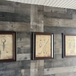 Set Of 3: Golf Patent Prints