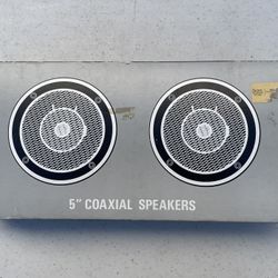 NOS Vintage Sears 5” Coaxial 2-Way Speakers Model No. 105A004 With Original Box