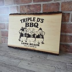 Personalized Engraving On Live Edge Basswood 