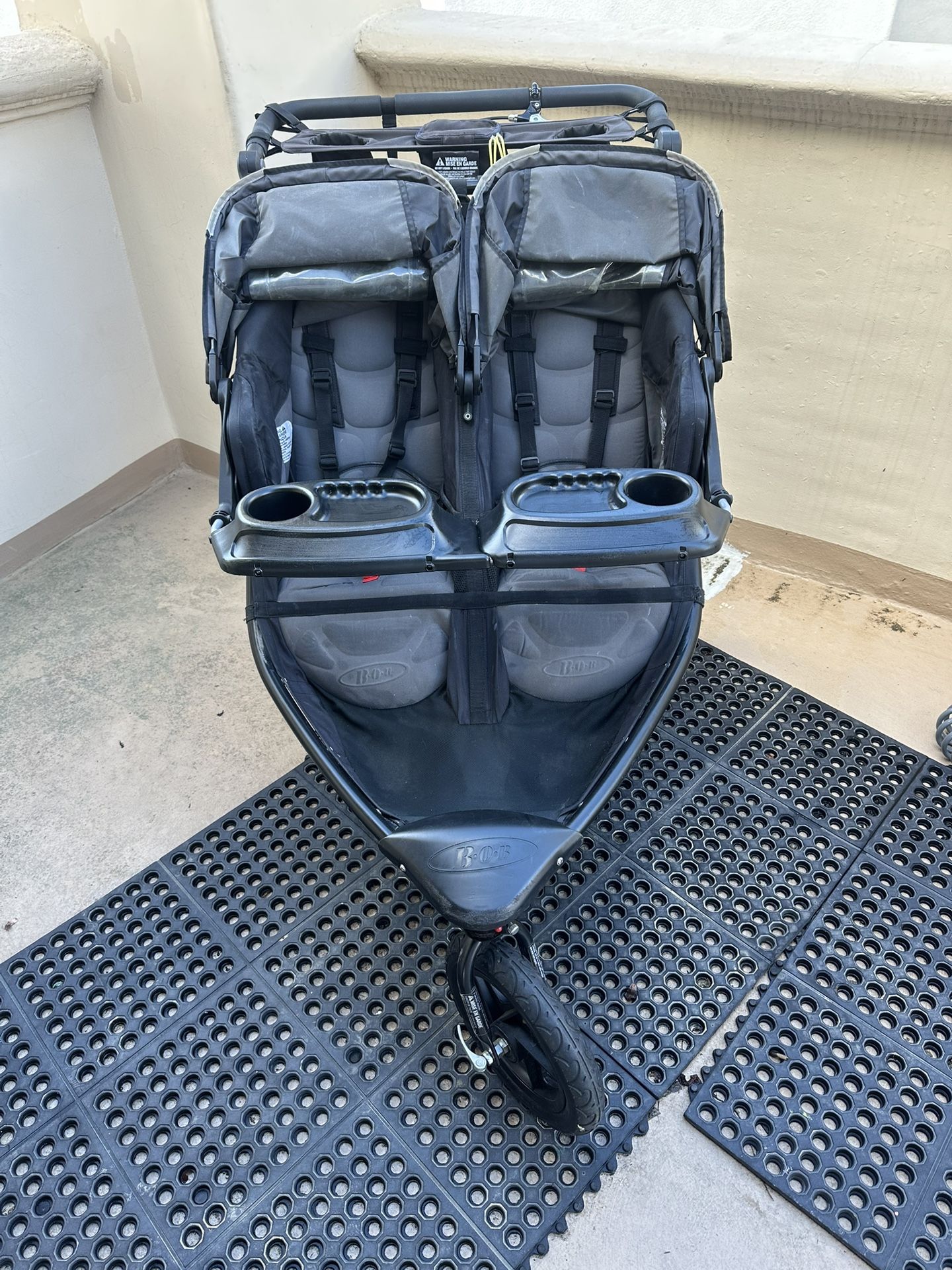 Double BOB Stroller With Handbrake