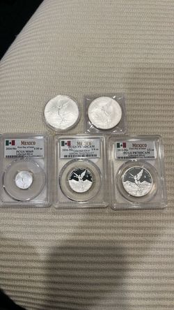 Silver Mexican Libertad grouping 100% PURE MEXICAN SILVER (5 coins total.