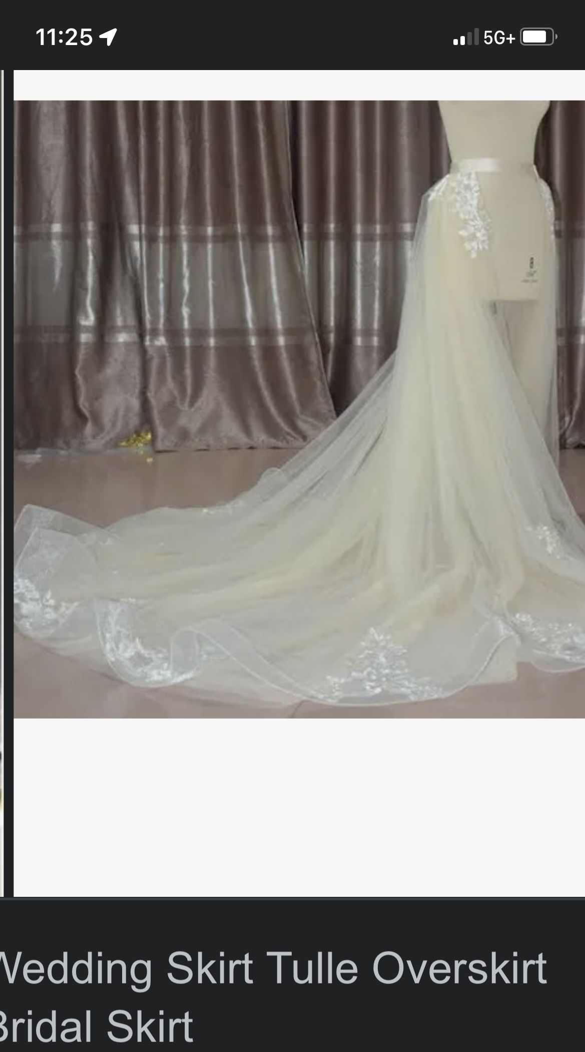 Wedding Dress Detachable Skirt