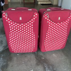 TPRC Red Polka Dot Rolling Suitcase / Carry-On