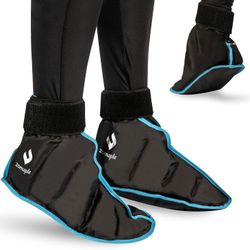 Zomaple Reusable Foot & Ankle Ice Pack Wrap - Hot n Cold Relief Therapy for Sprained Ankle, Achilles Tendonitis, Plantar Fasciitis, Heel Pain, Soft Co