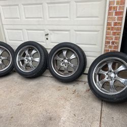 Selling Used As Is.  FCFS Came Off Of My Ford F150 Crew Cab Roush Edition. Tires Good Tread With All Locking Lug Nuts