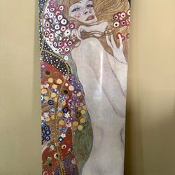 NEW IKEA PJATTERYD Gustav Klimt Watersnakes II Large Canvas Wall Art 55x22 Sealed