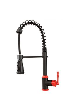 NEW Faucet Matte Black & Red