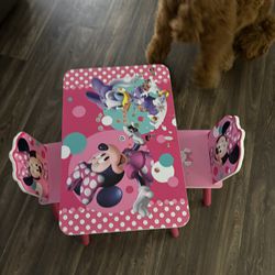minnie mouse girls toddler table set
