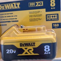 DeWalt 20VMax XR 8AH Battery Unopened Brand New