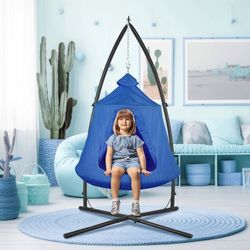 New Kids Indoor Outdoor Hanging Tree Tent with Metal Stand