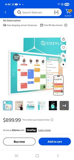 Cozyla Calendar Plus 2, 32 inch Smart Digital Calendar, Touchscreen Electronic Wall Planner