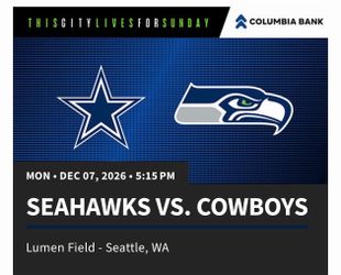$700 Pair | Seahawks vs Cowboys | Sunday Night Game