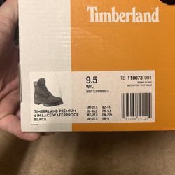 Men's Timberland Premium 6-Inch Waterproof Boots - Black - Like New!
