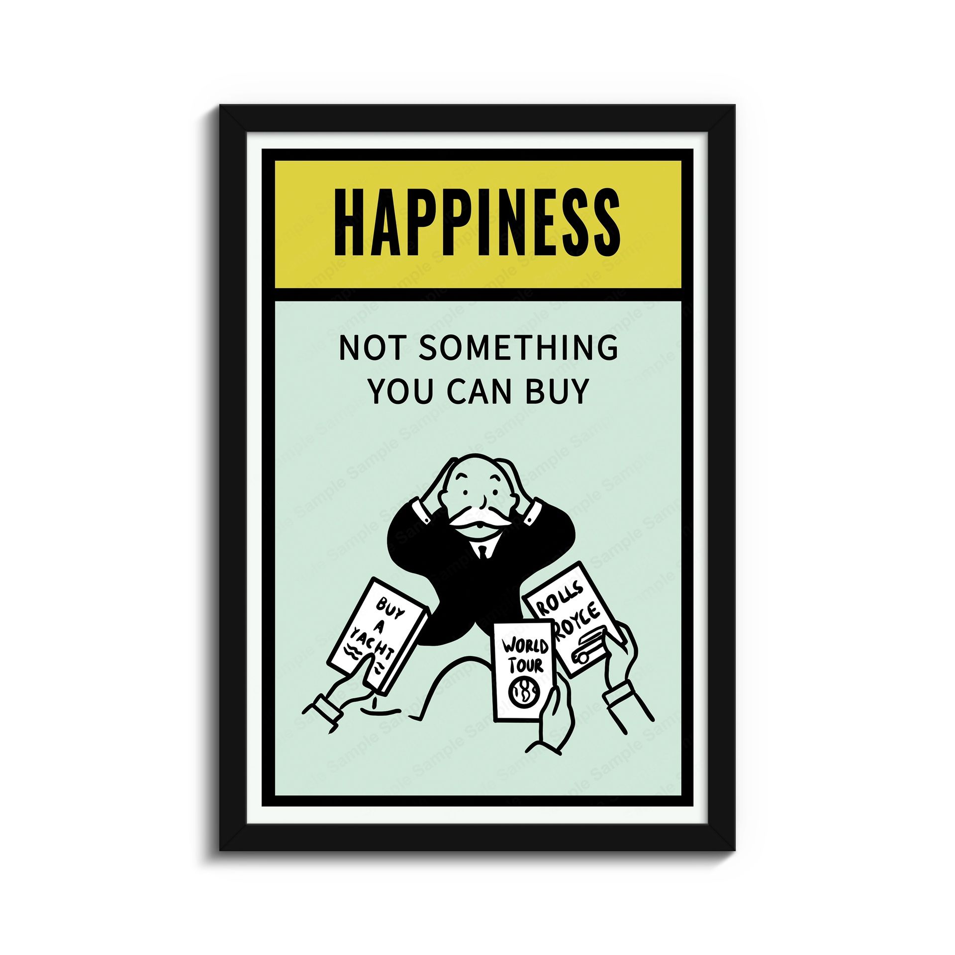 20x30 Inch Poster And Frame Monopoly Motivation Ikonick Supreme Kaws Murakami Sneakers 