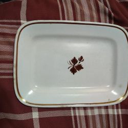 Alfred Meakin White Ironstone Large Platter Tea Leaf Luster