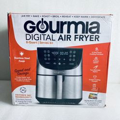 New Other Gourmia Air Fryer 8Qt Extra Large Capacity With FryForce360º & Digital Display, Stainless Steel