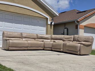 Leather sectional recliner Cindy Crawford